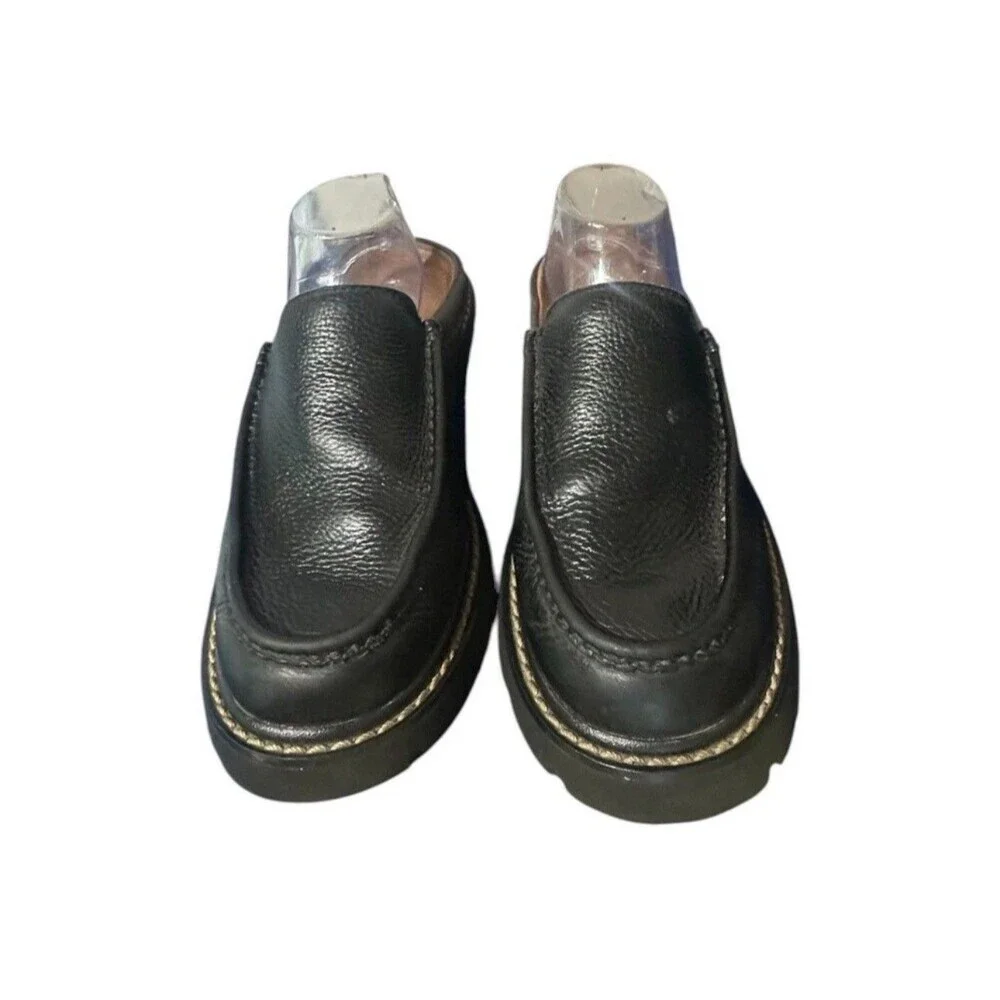 Ariat Womens Size US 10 B Black Leather Slip On Mules Clogs Shoes Comfy Boho